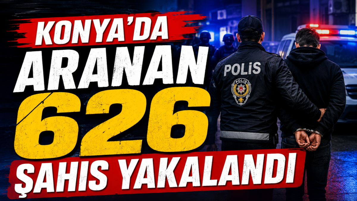 Konya’da Aranan 626 Şahıs Yakalandı