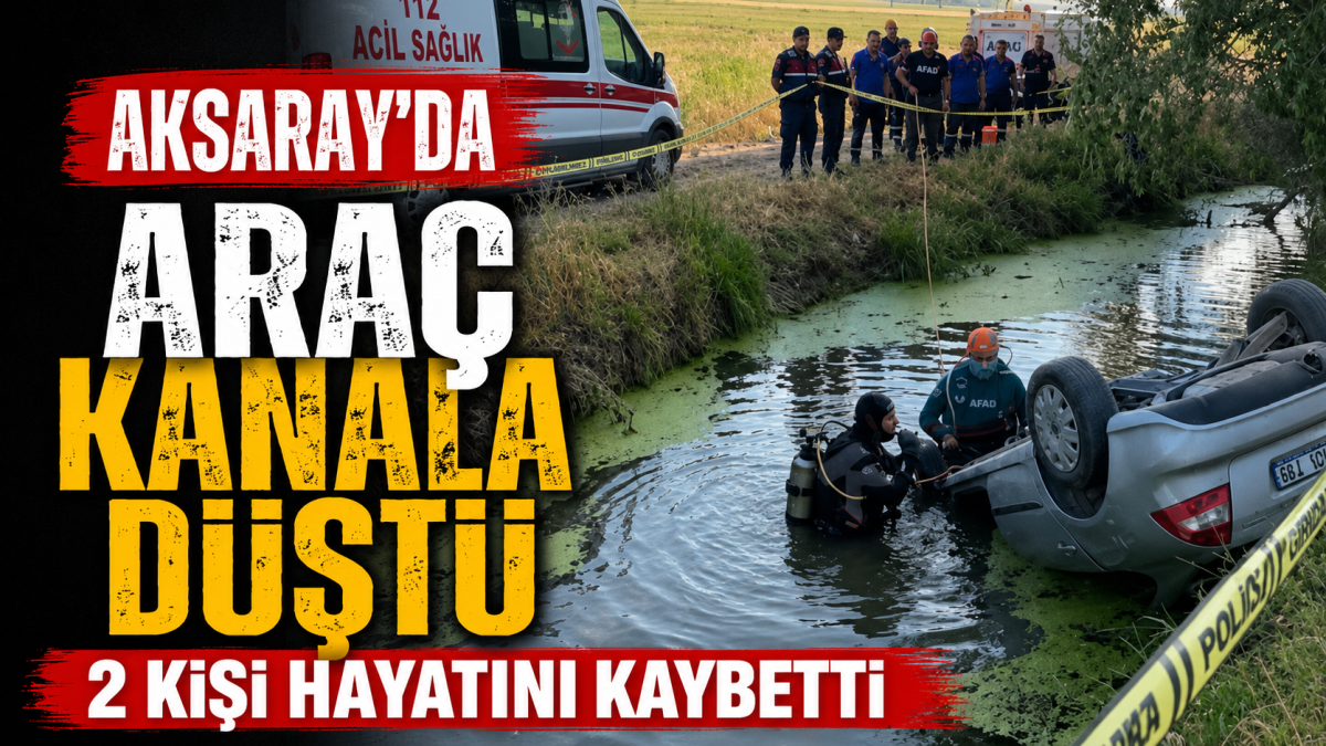 Drenaj Kanalına Uçan Otomobilde 2 Kişi Yaşamını Yitirdi